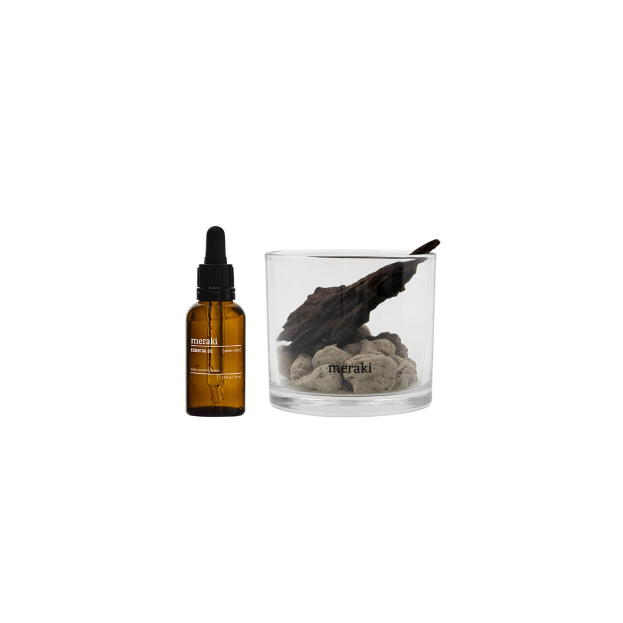 Diffuser, Lavastein & Wurzelholz - Amber Dust, natur 