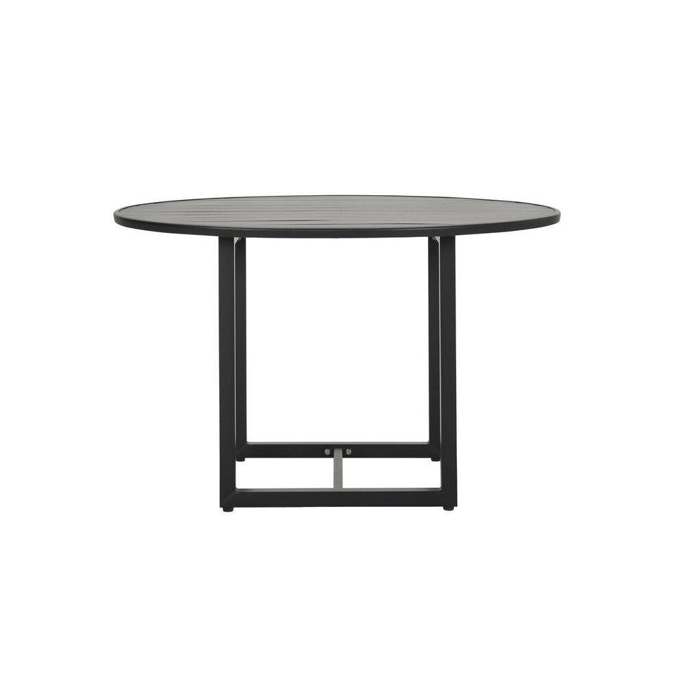 Gartentisch Helo, rund, schwarz 