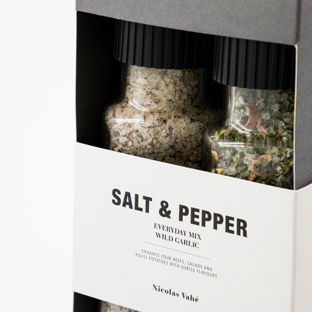 Geschenkbox, Nicolas Vahé Everyday Mix Salt & Pepper, grau 
