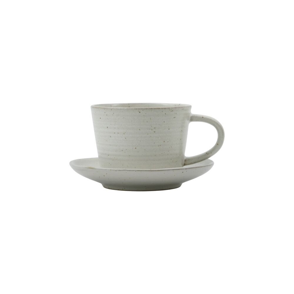 Kaffeetasse mit Untertasse Pion, grau 