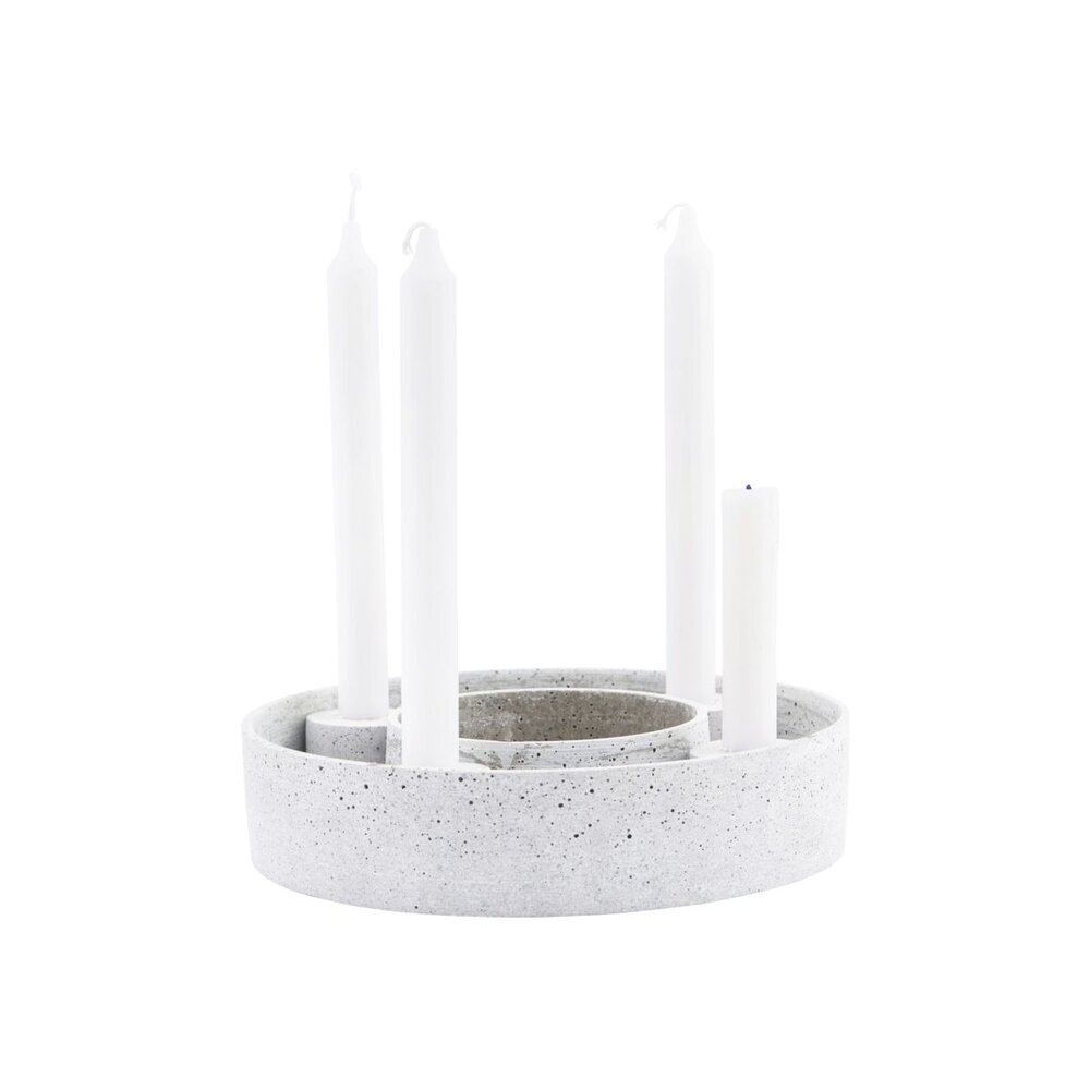 Kerzenständer The Ring, grau Ø 26 cm, Höhe 6 cm