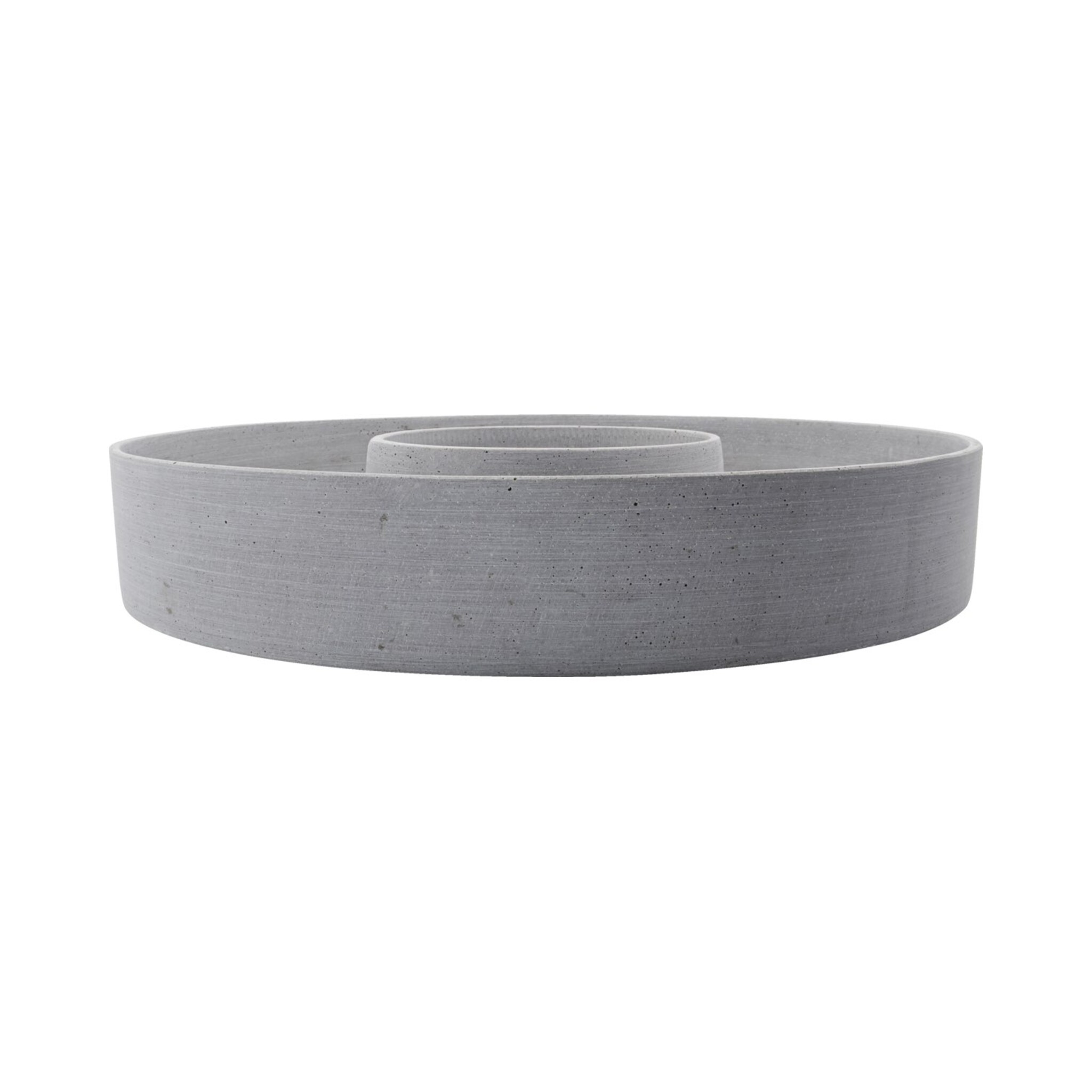 Kerzenständer The Ring, grau Ø 45 cm, Höhe 8 cm