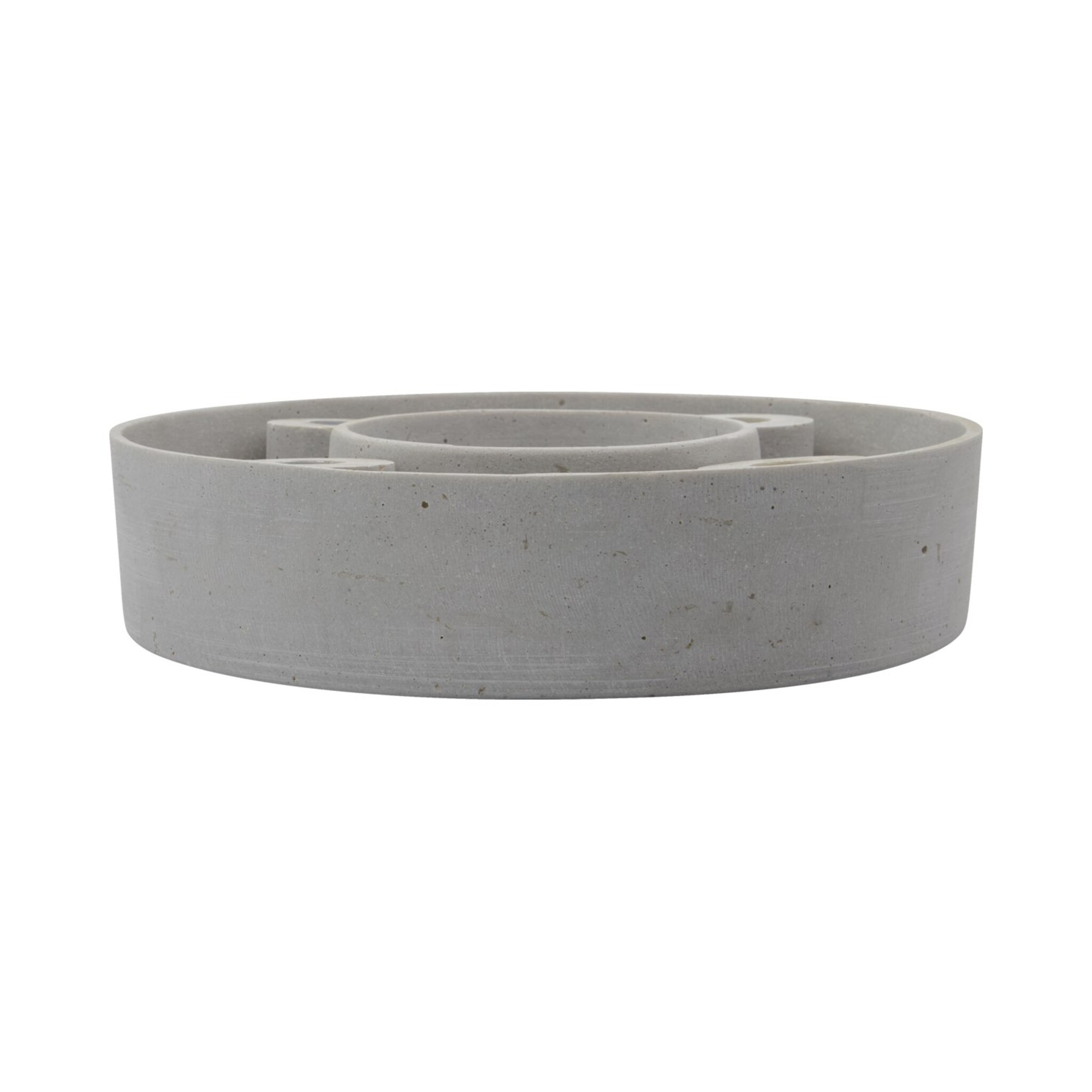 Kerzenständer The Ring, grau Ø 26 cm, Höhe 6 cm