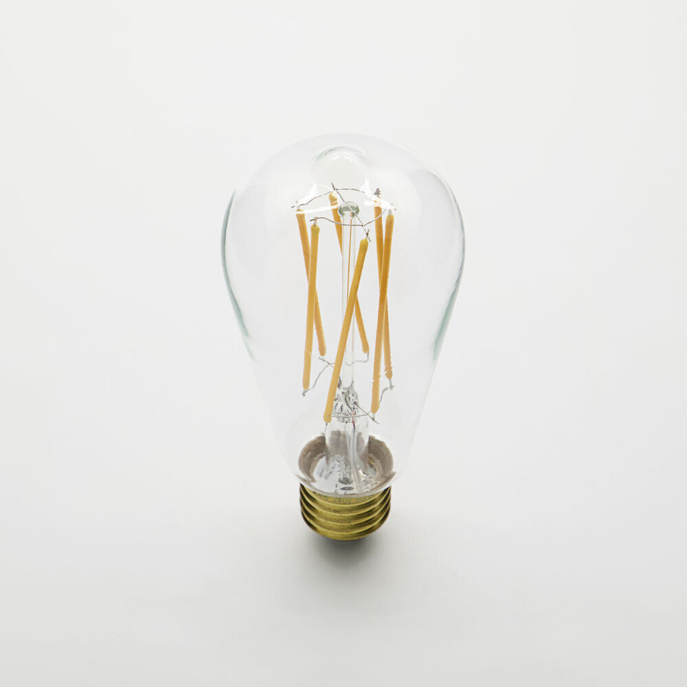LED-Glühbirne, Edison, Klar, klar Höhe 15 cm, ∅ 6,4 cm, E2
