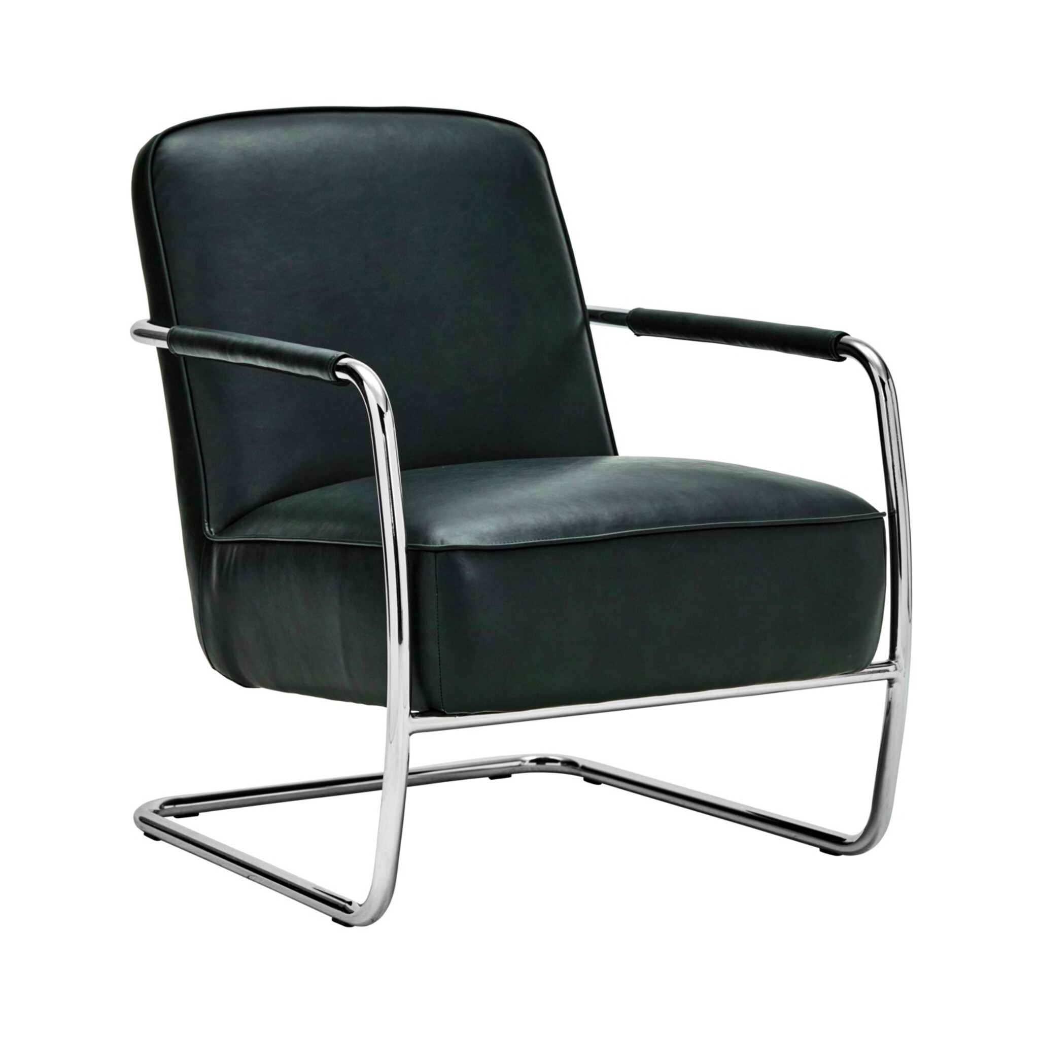 Lounge-Sessel Comma, Kunstleder, dunkelgrün 