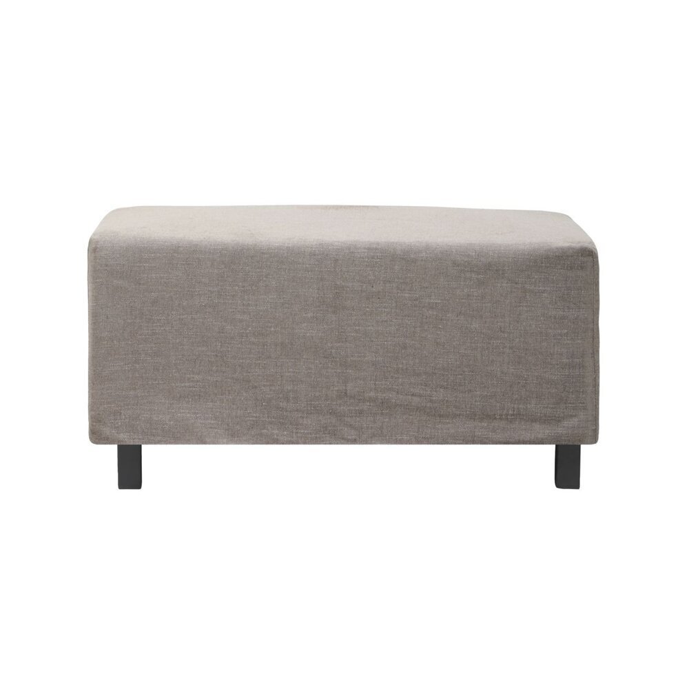 Pouf-Hocker Hazel Night, grau-braun 