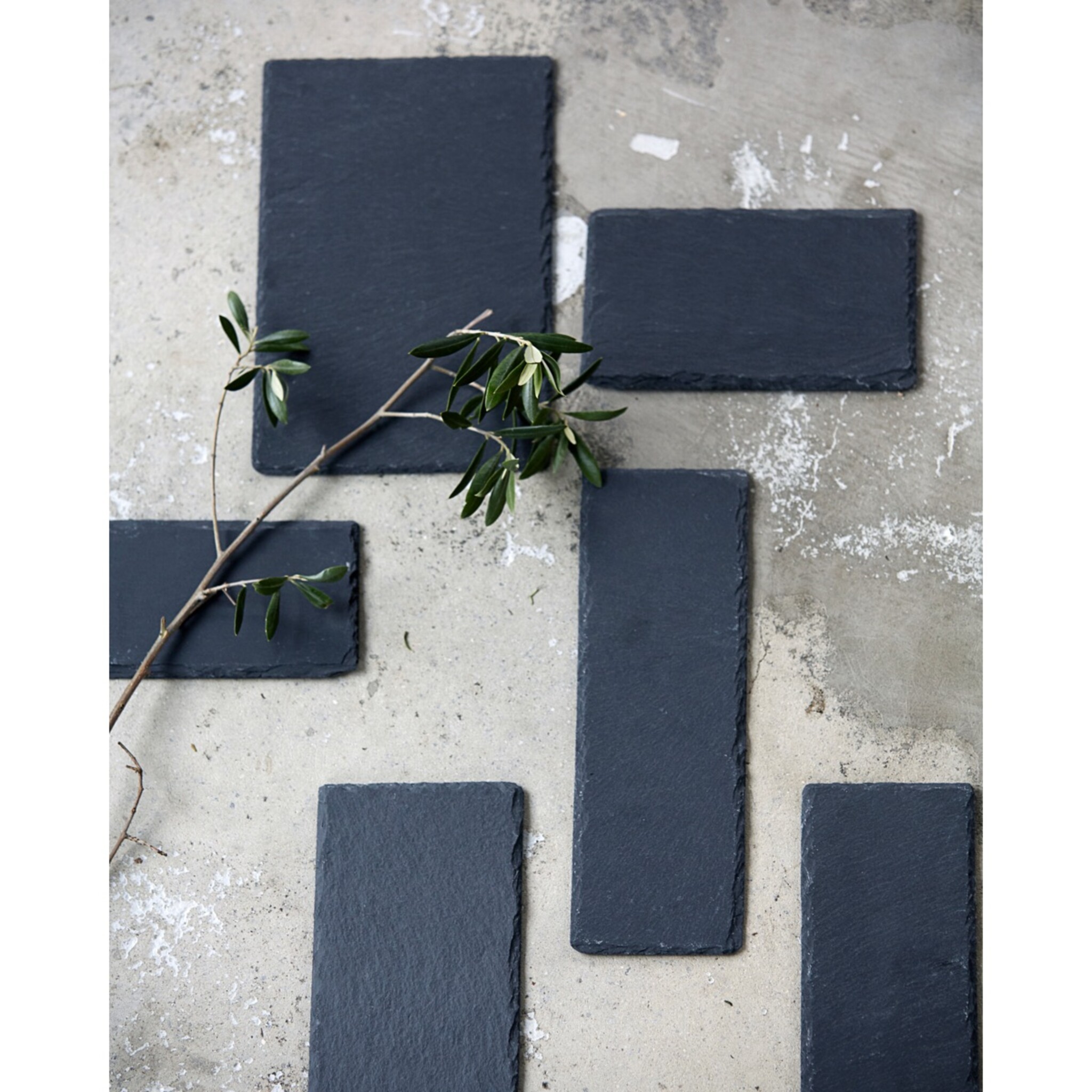 Servierbrett Slate, Schieferplatte, grau 28 x 18 x 0.5 cm