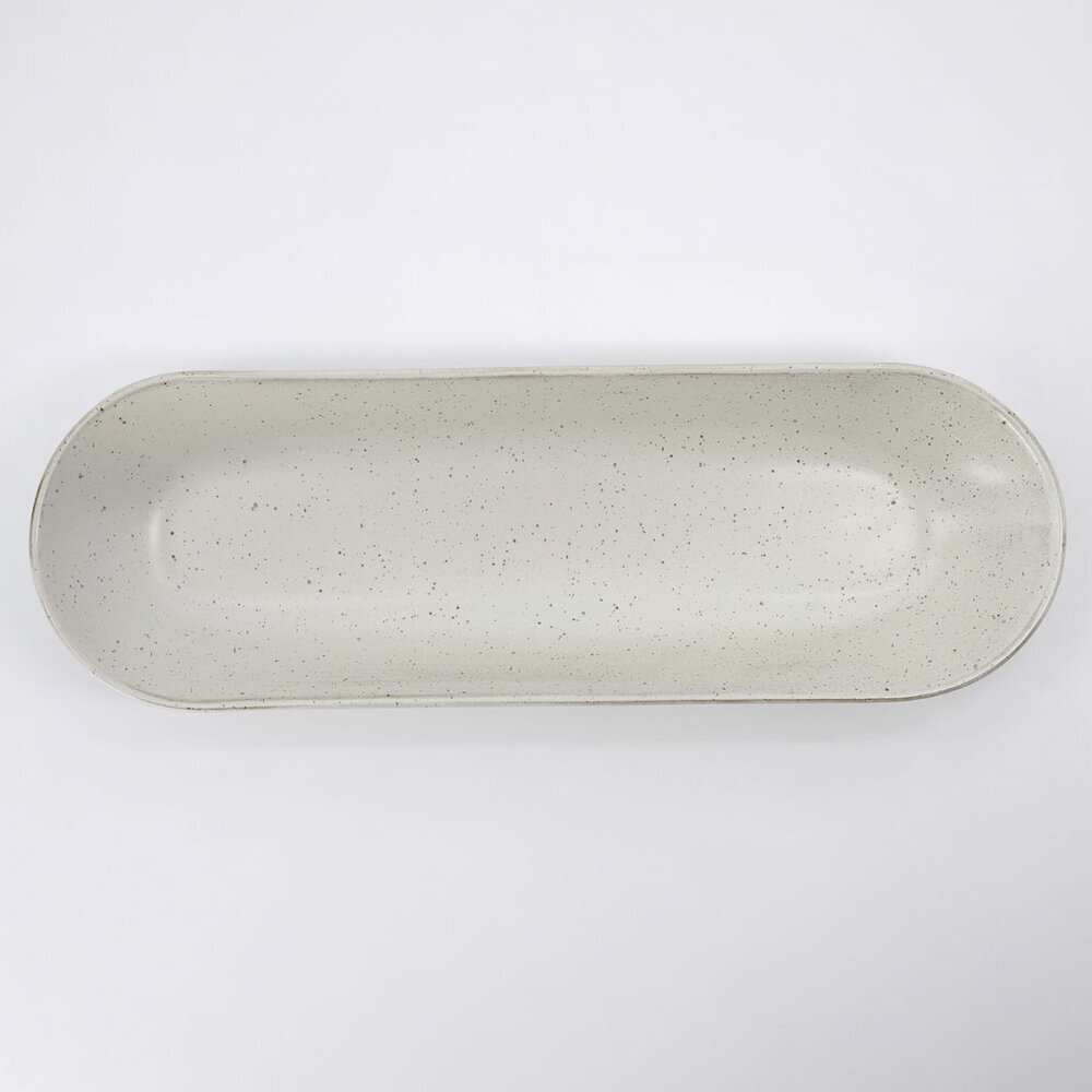 Servierschale Pion länglich, weiss 