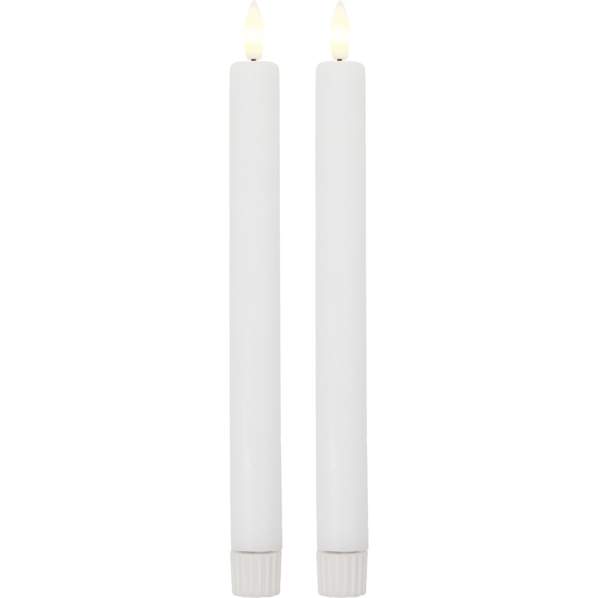 Stabkerze mit Timer Funktion HDLED, weiss 24 cm, Ø 2 cm