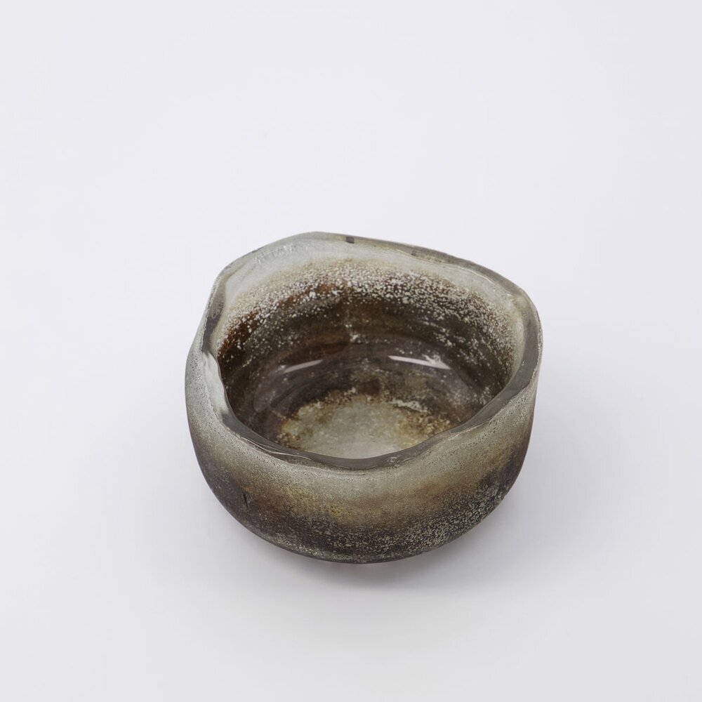 Teelichtglas Pearl, grau 