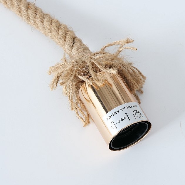 Tischlampe Hängelampe Toko Jute-Seil, braun 