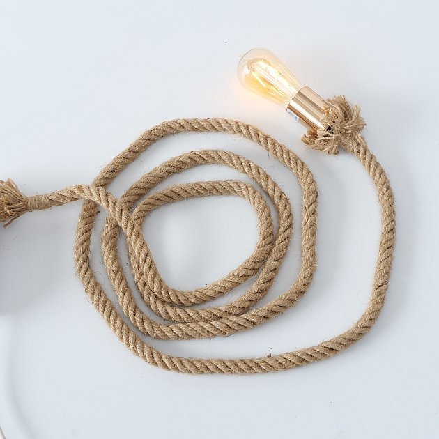 Tischlampe Hängelampe Toko Jute-Seil, braun 