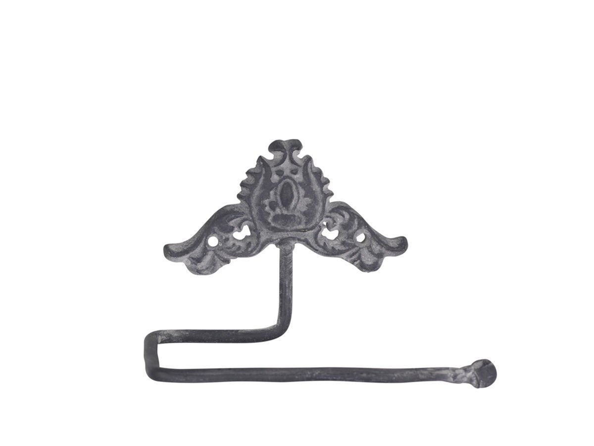 Toilettenpapierhalter mit Dekor, grau 