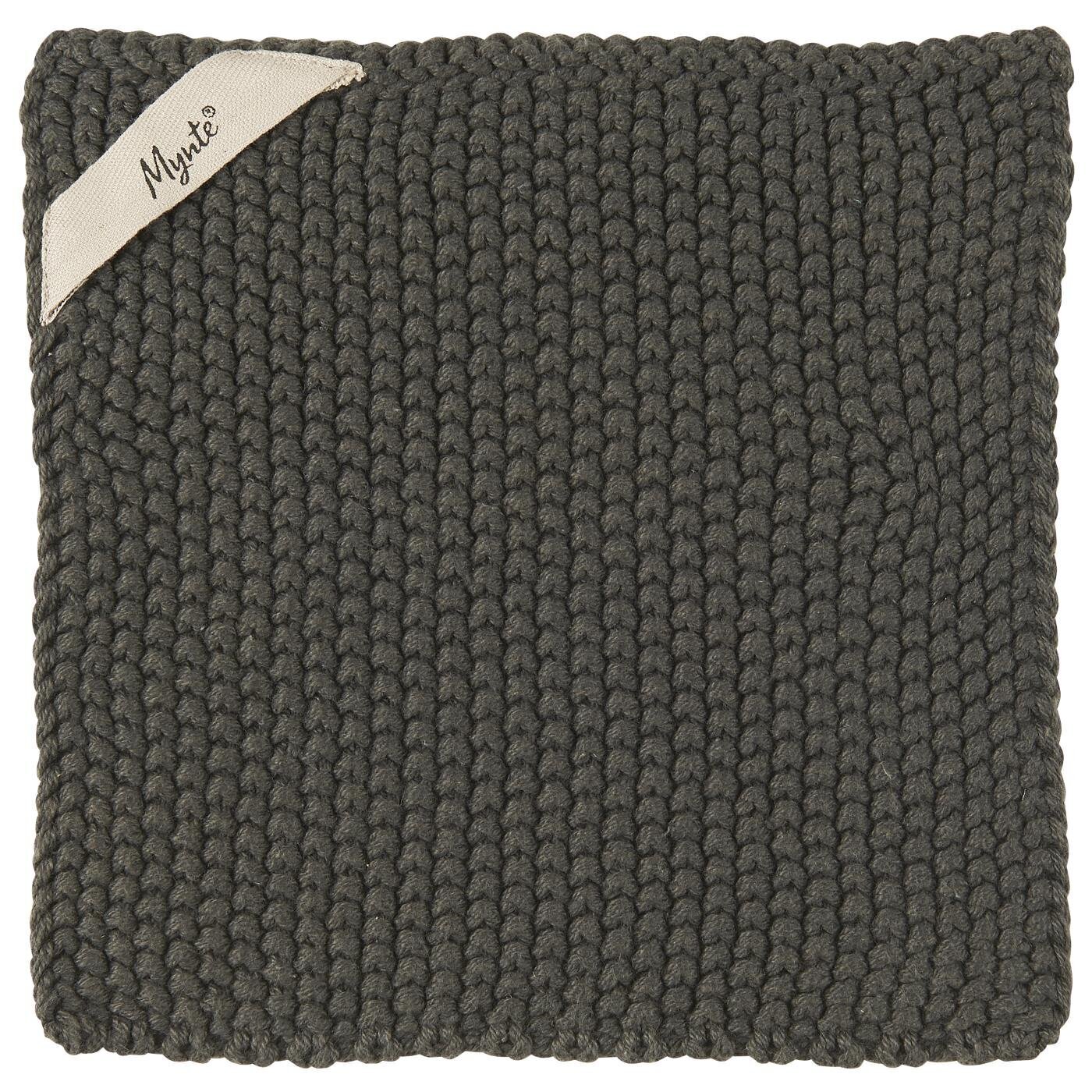 Topflappen Mynte gestrickt, thunder grey 