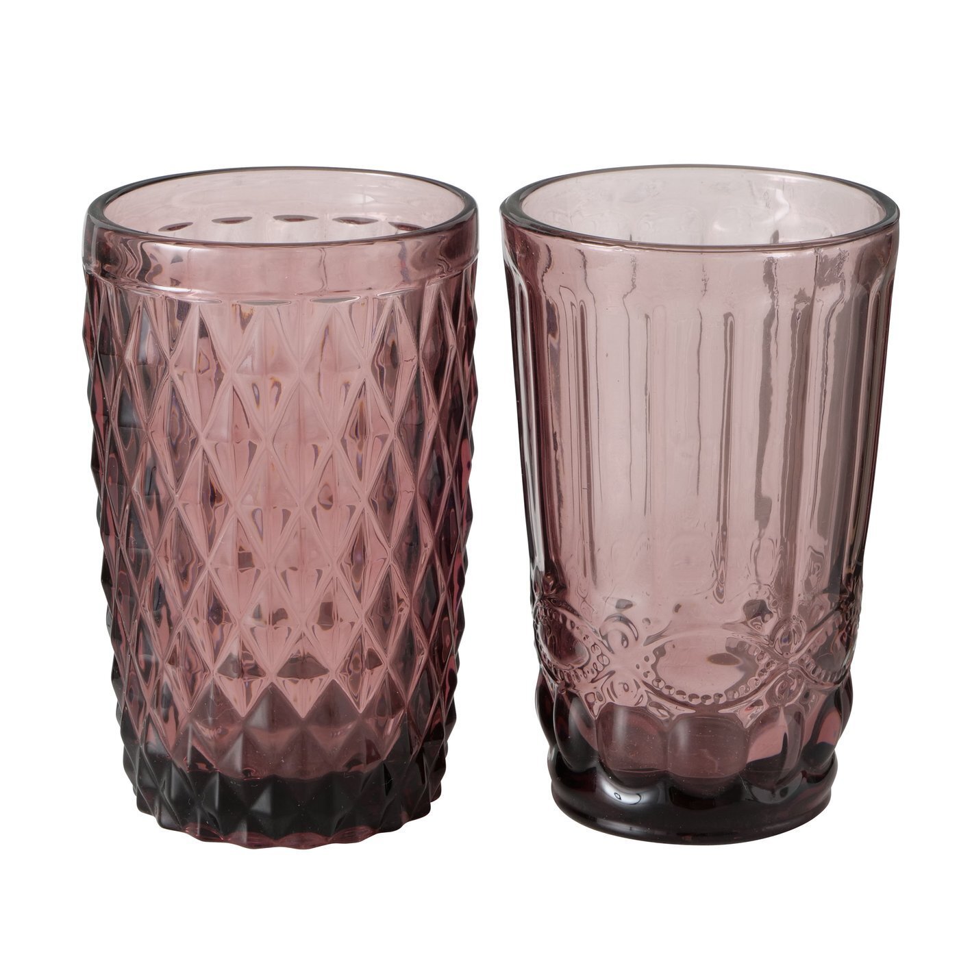 Trinkglas Aurora 2er Set, rosa 
