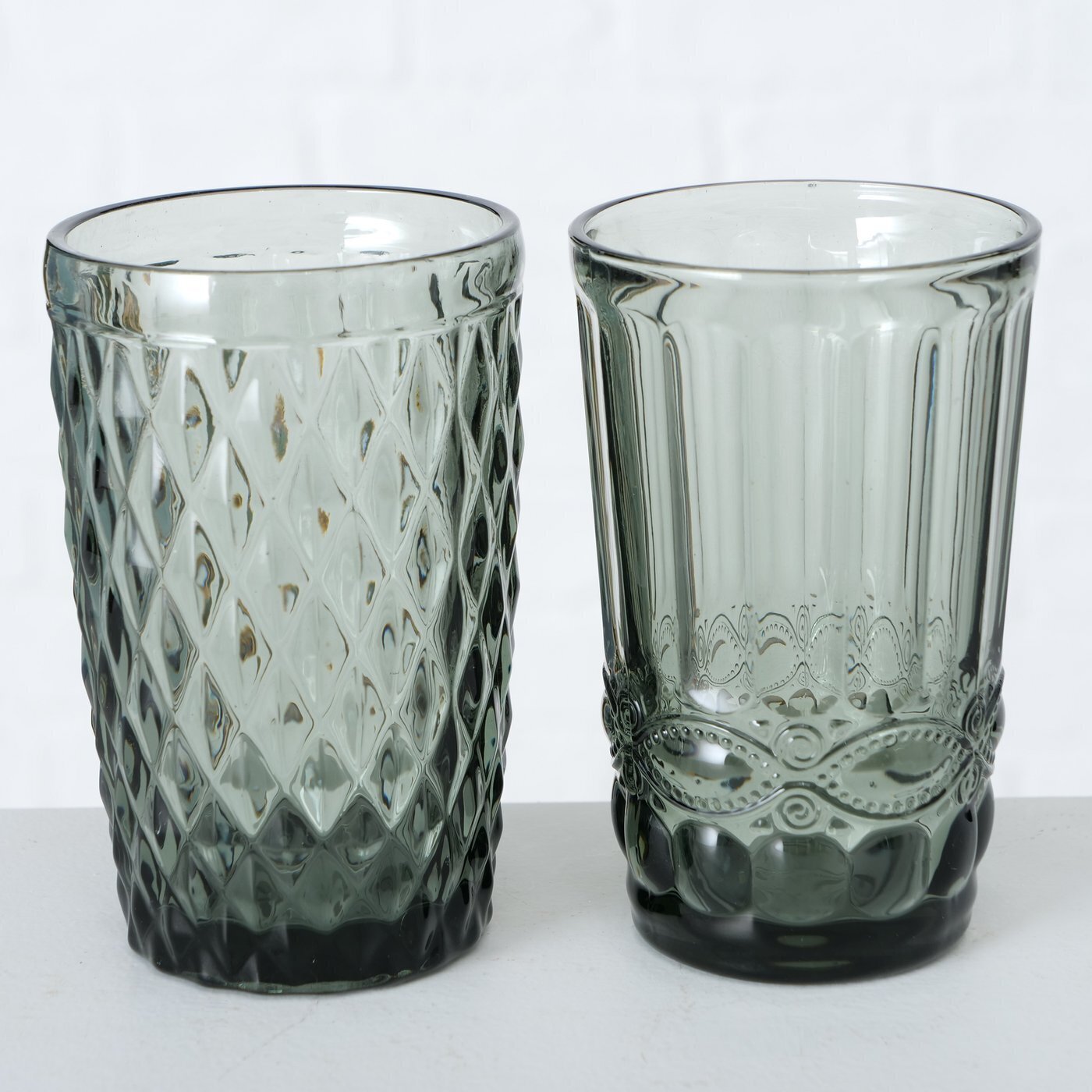 Trinkglas Aurora 2er Set, grau 
