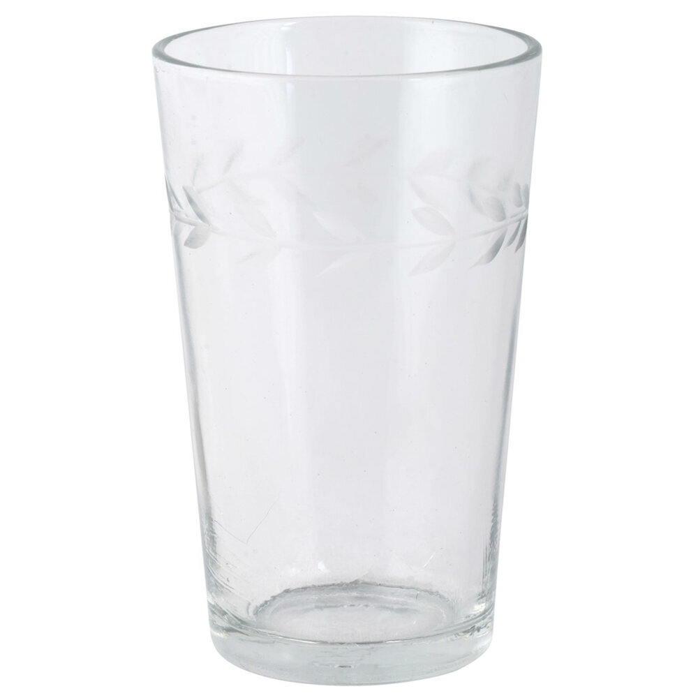 Trinkglas mit Blattkante geschliffen, farblos 