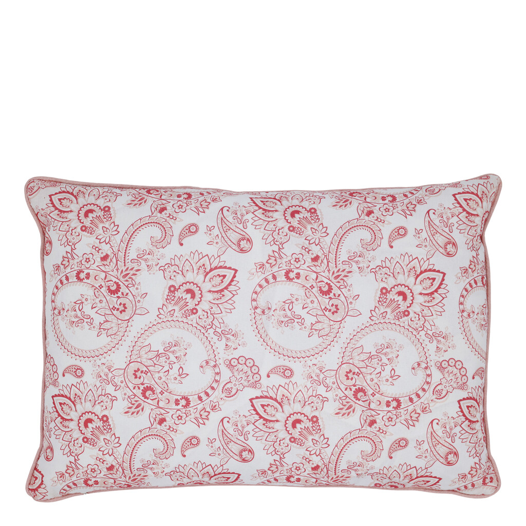 Chic Antique Kissenbezug Aix Paisley Rosa Weiß 35x50 cm online kaufen bei SKANDEKO