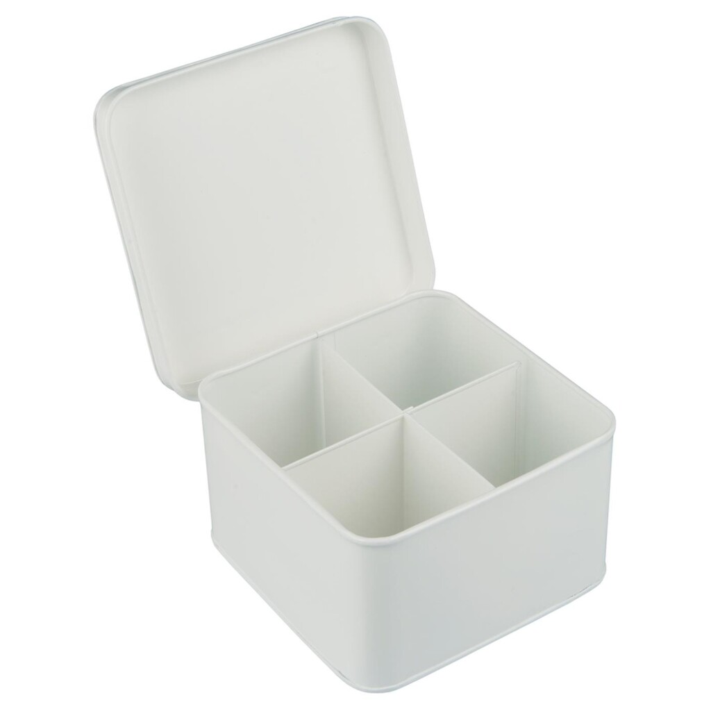 Metall-Box mit 4 Fächern und Deckel