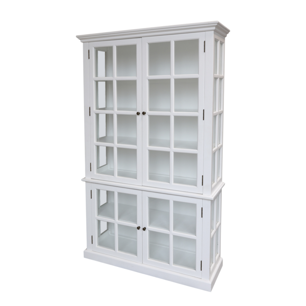 Chic Antique antiker Vitrinenschrank Marseille 4 Türen