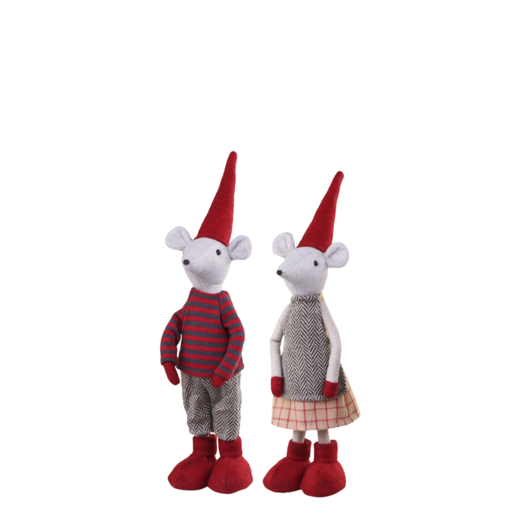2 Weihnachtsmäuse stehend