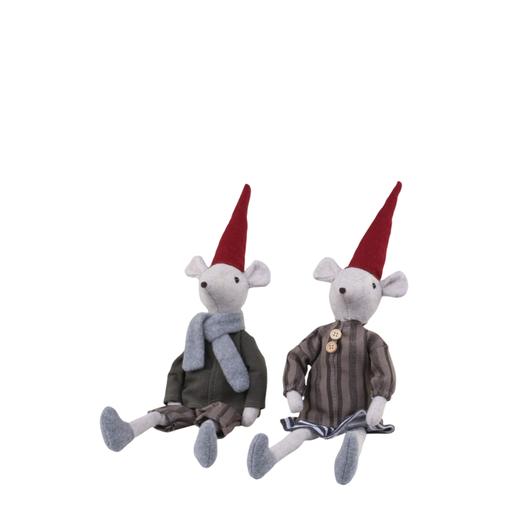 Asger & Agnes Weihnachtsmäuse sitzend