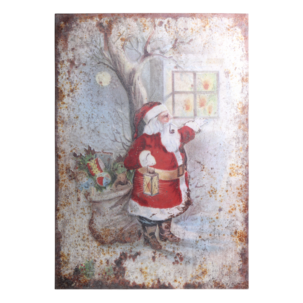 Chic Antique Vintage Schild mit Weihnachtsmann online kaufen bei SKANDEKO