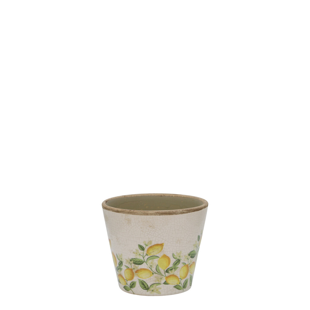 Übertopf Limone Blossom – Vintage Keramik mit Zitronenmotiv