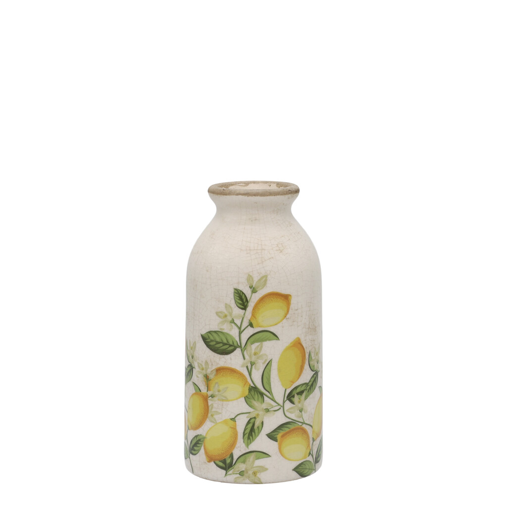Chic Antique Keramikflasche Limone Blossom
