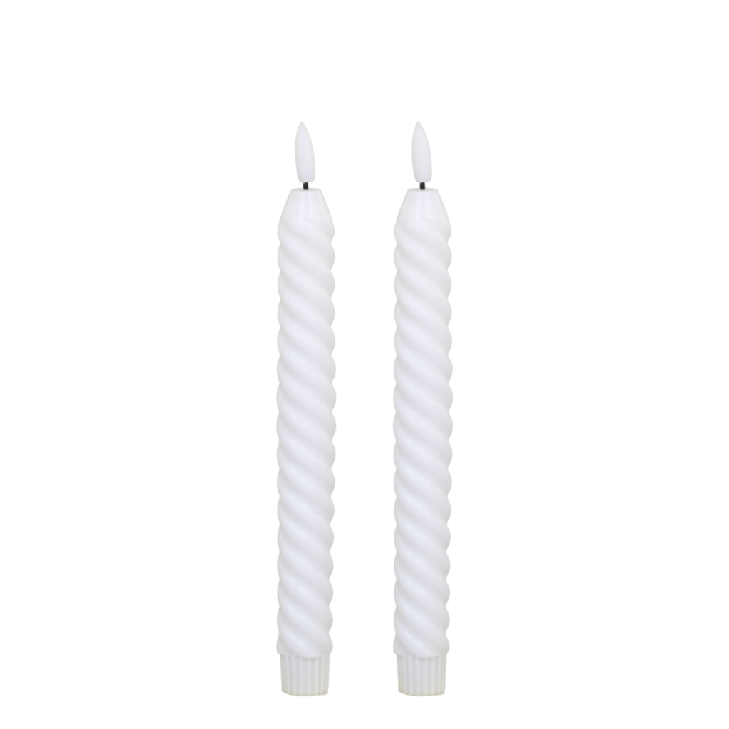 Chic Antique Stabkerze LED gedreht 2er online kaufen bei SKANDEKO