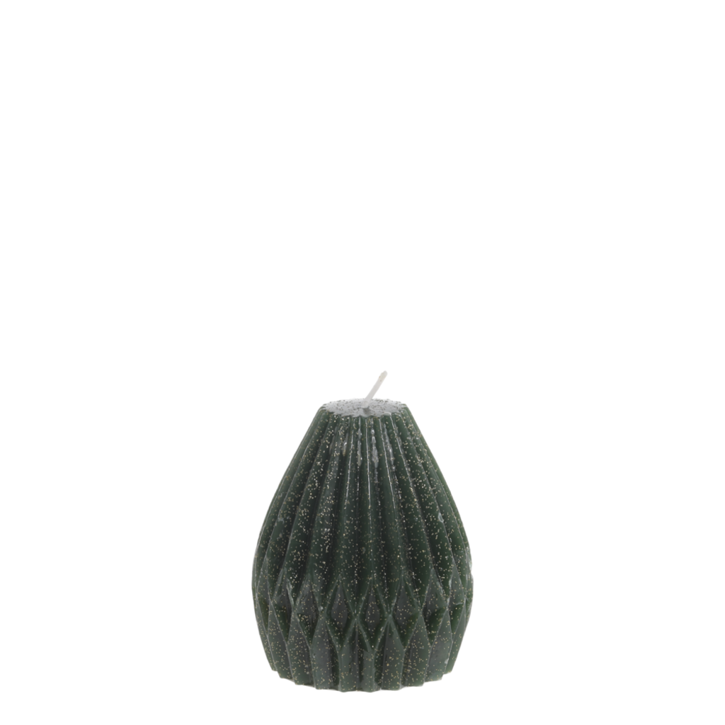 Stumpenkerze Diamant mit Glitzer