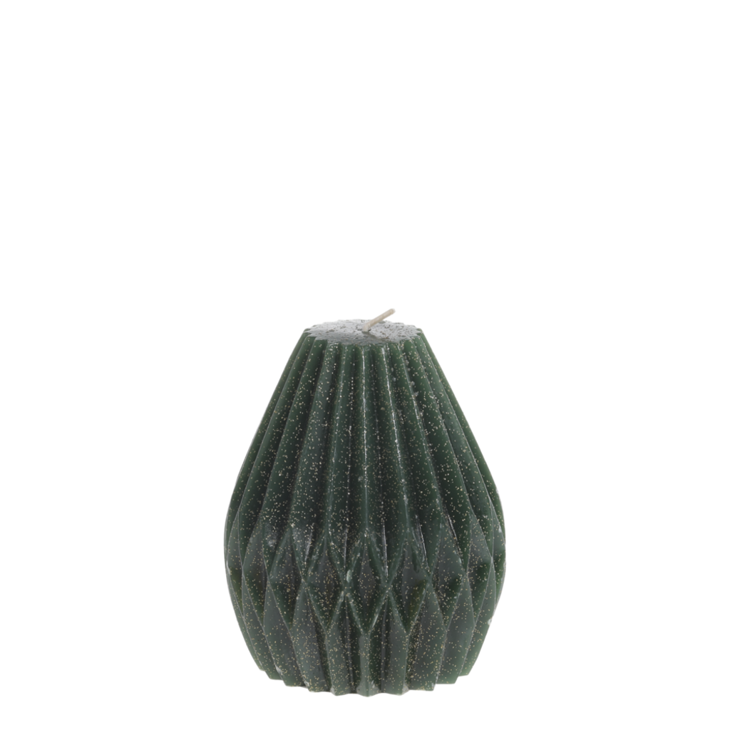 Stumpenkerze Diamant mit Glitzer