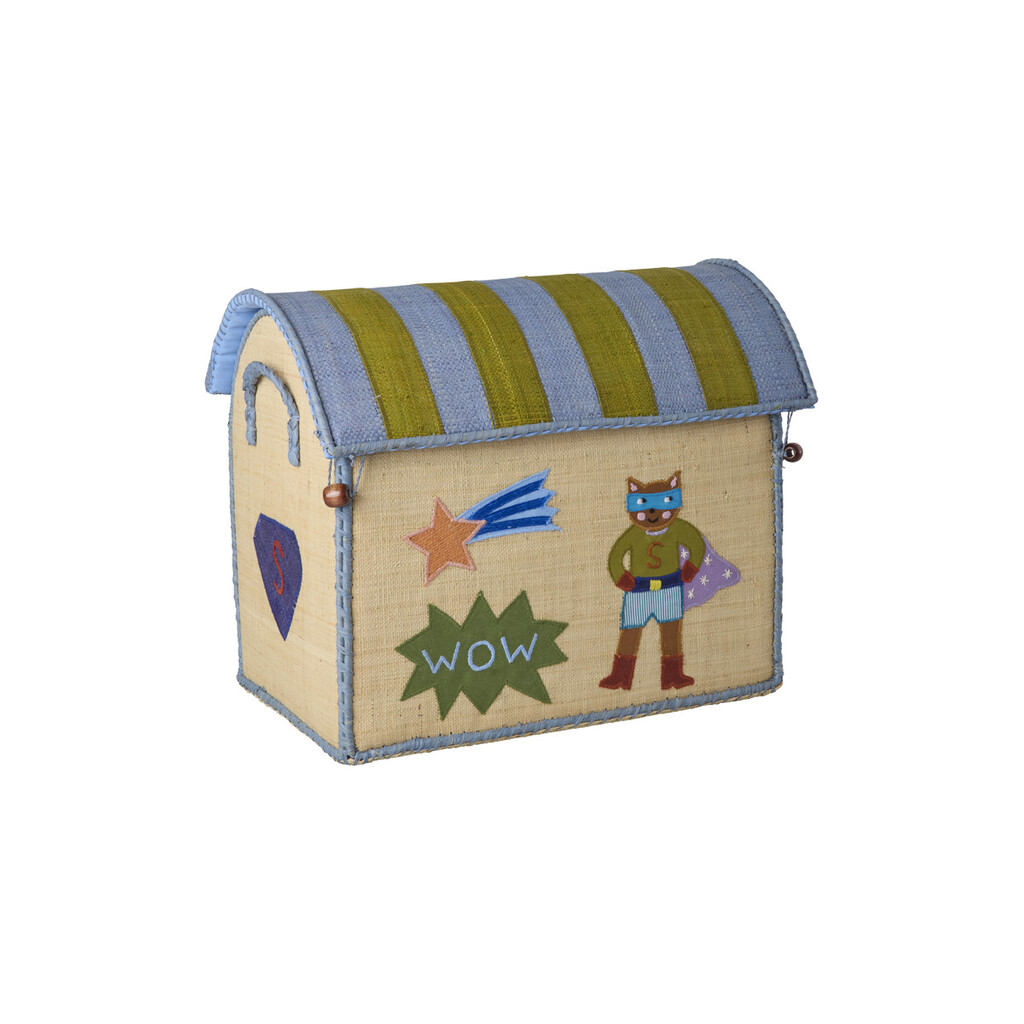 RICE Raffia Spielzeugkörbe Hero Blau – 3er-Set online kaufen bei SKANDEKO (Ansicht 2)