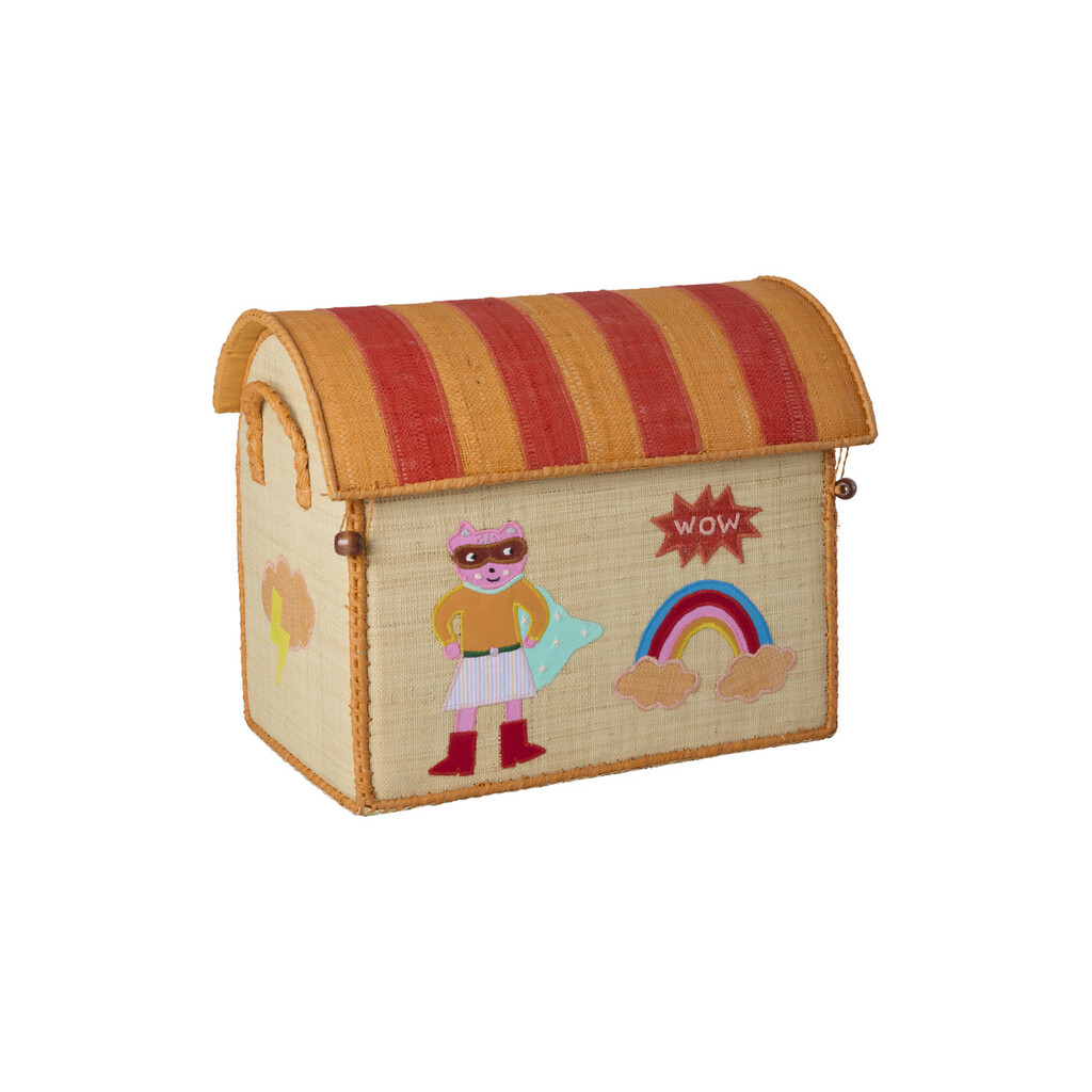 RICE Raffia Spielzeugkörbe Hero Pink – 3er-Set online kaufen bei SKANDEKO (Ansicht 2)