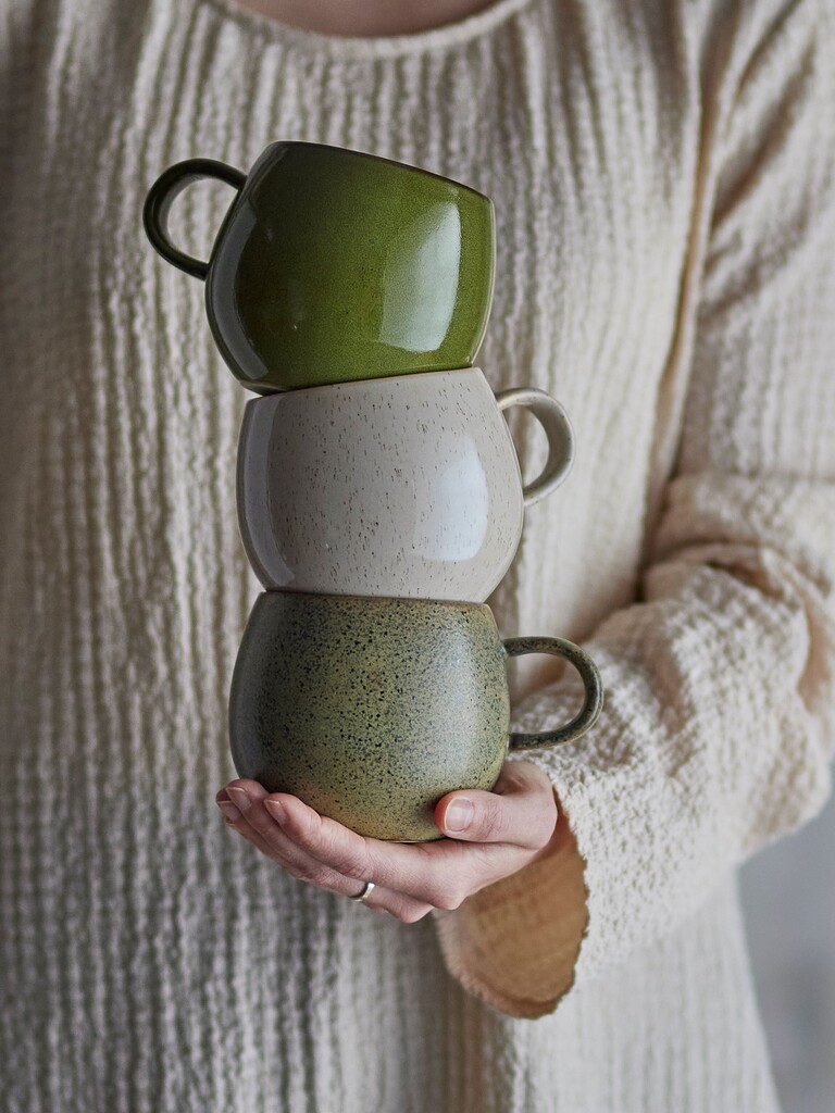 Bloomingville 3er-Set Becher Addison Grün online kaufen bei SKANDEKO (Ansicht 2)