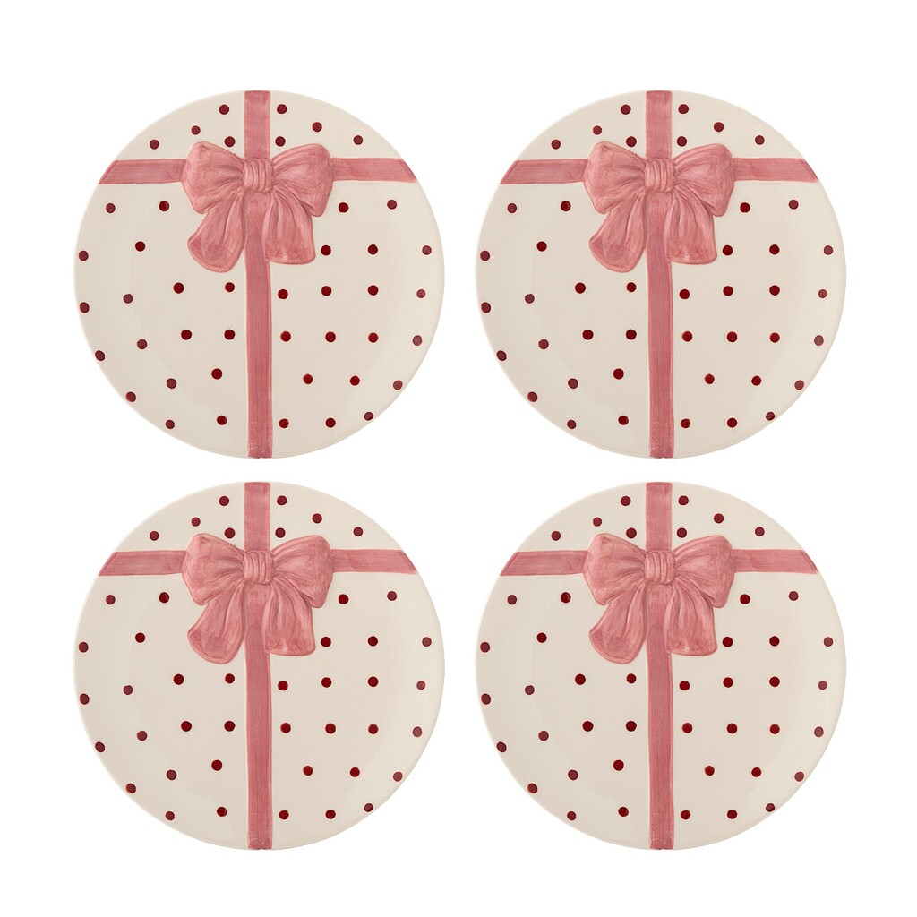 Bloomingville Bowie Teller Weihnachten im 4er-Set Rose, Ø 20,5 cm online kaufen bei SKANDEKO