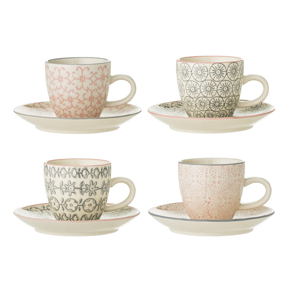Bloomingville Cécile Espresso Cup, Rose, Steingut 4er-Set online kaufen bei SKANDEKO