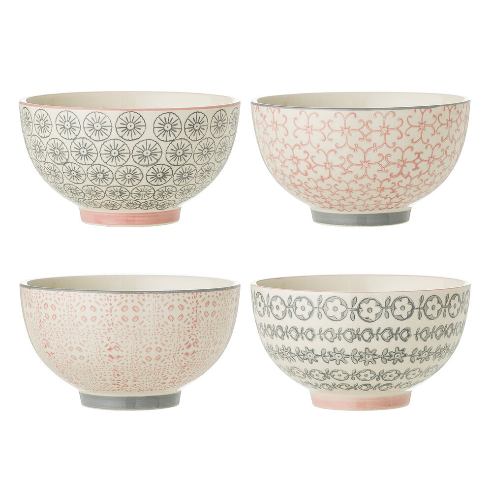 Bloomingville Cécile Schale, Rose, Steingut 4er-Set online kaufen bei SKANDEKO