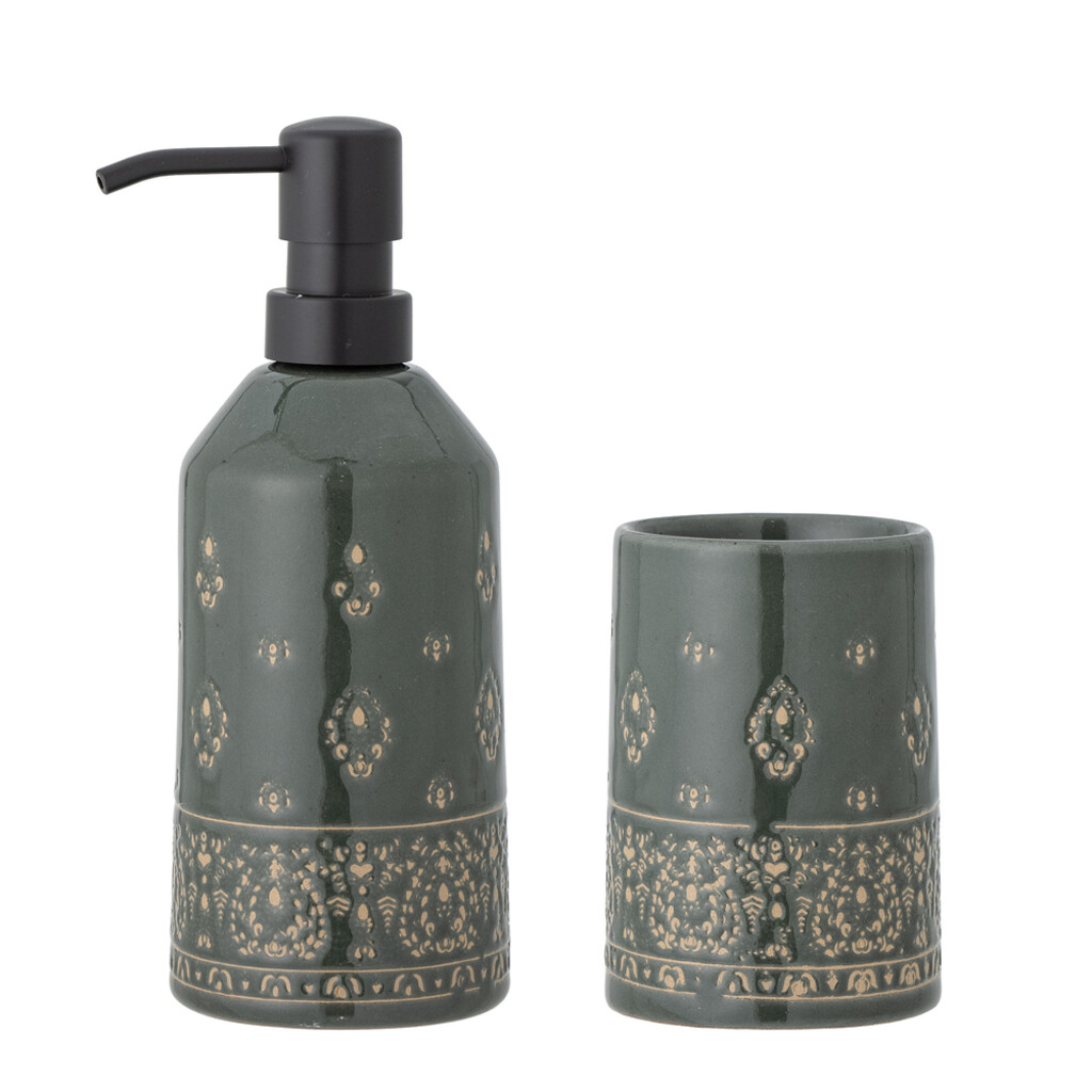 Bloomingville Cheran Seifenspender-Set aus Steingut online kaufen bei SKANDEKO