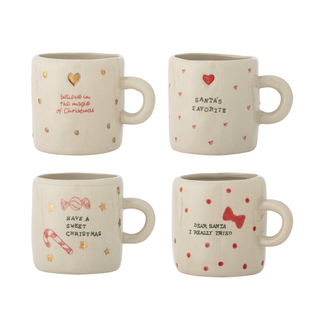 Bloomingville Christy Tasse Natur 260 ml (4er-Set), Weihnachten online kaufen bei SKANDEKO