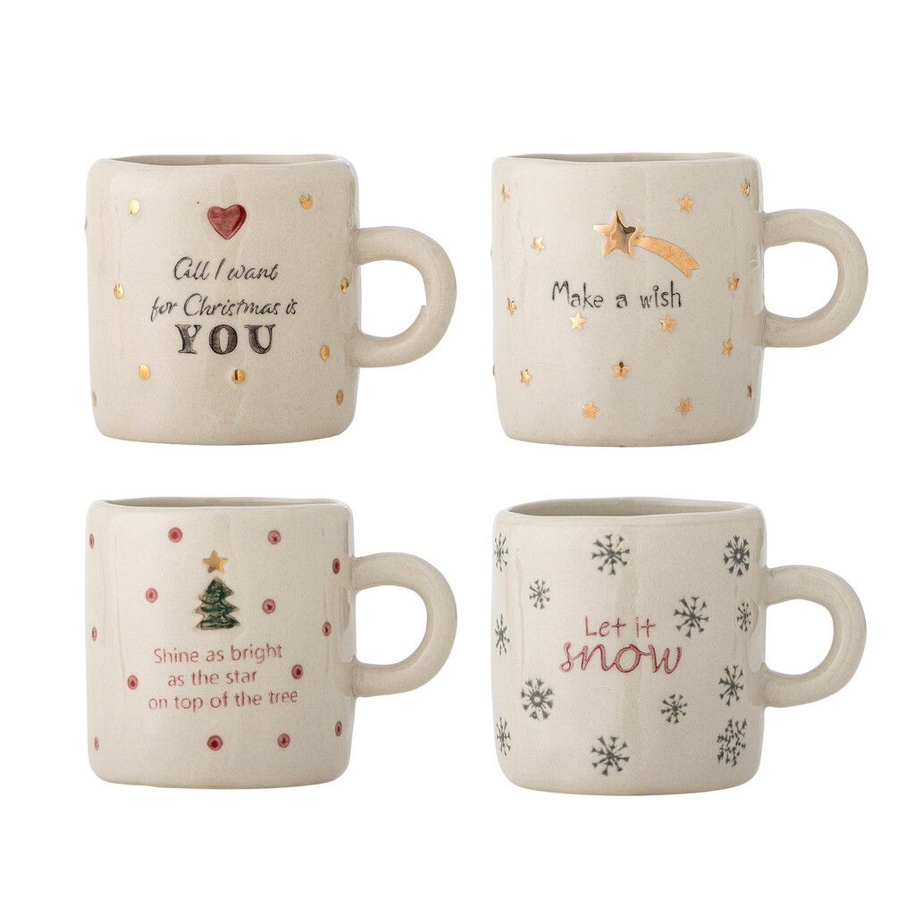 Christy Tasse Natur 260 ml (4er-Set), Weihnachten