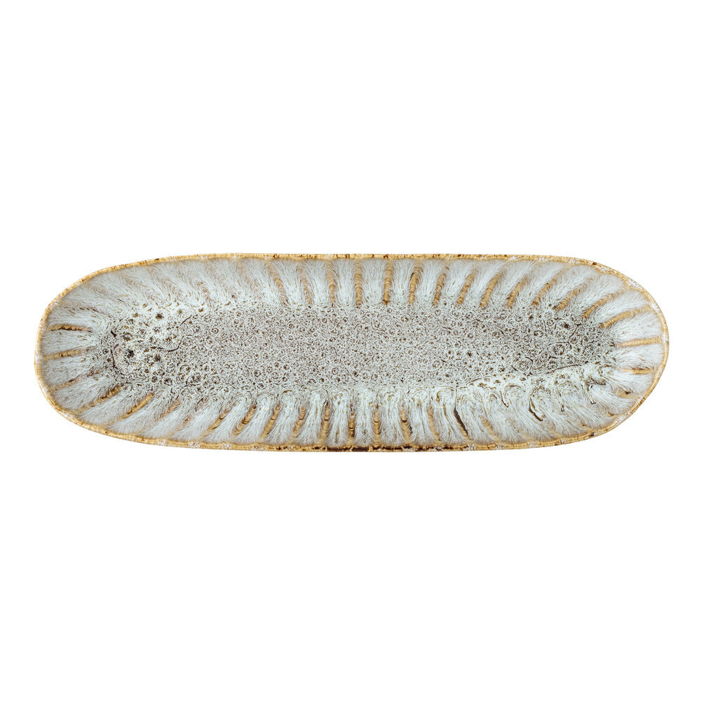 Fleur Servierplatte, Natur, Steingut