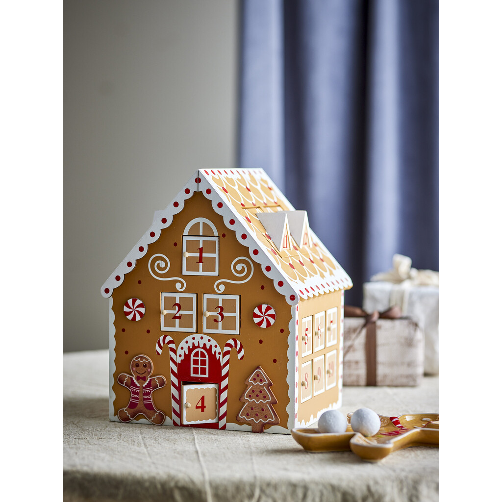 Adventskalender Ginnie aus MDF, Braun