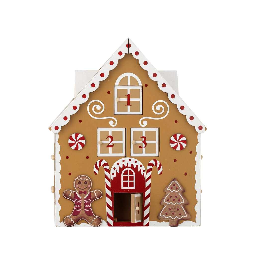 Adventskalender Ginnie aus MDF, Braun