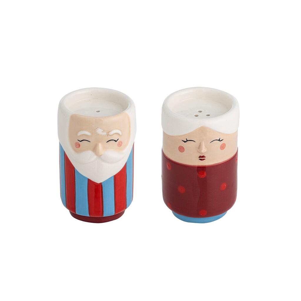 Granny Salz- und Pfefferset aus Steingut in Rot, Weihnachten