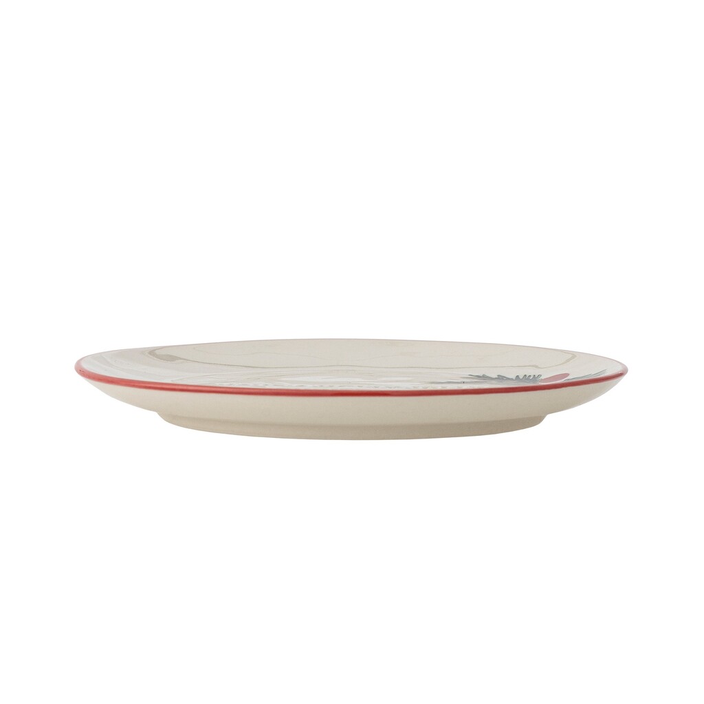 Jovida Weihnachts-Teller 4er-Set aus Steingut Ø 16 cm