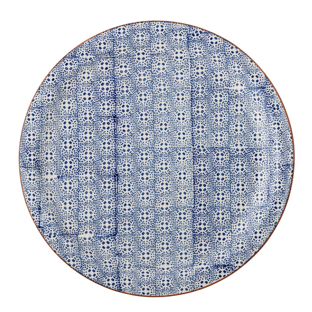 Bloomingville Karine Servierplatte Ø 35 cm aus blauem Steingut