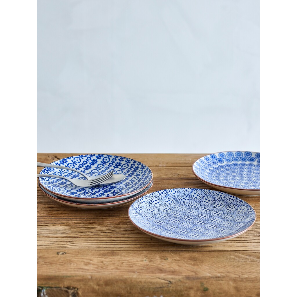 Bloomingville Karine Dessert-Teller-Set, Blau – Ø 20 cm
