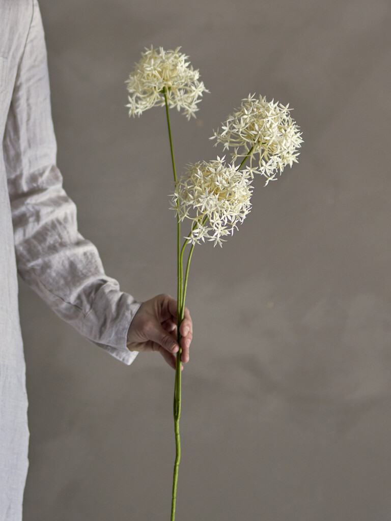 Bloomingville Künstlicher Allium Stiel Weiß, Kunstblume online kaufen bei SKANDEKO (Ansicht 2)