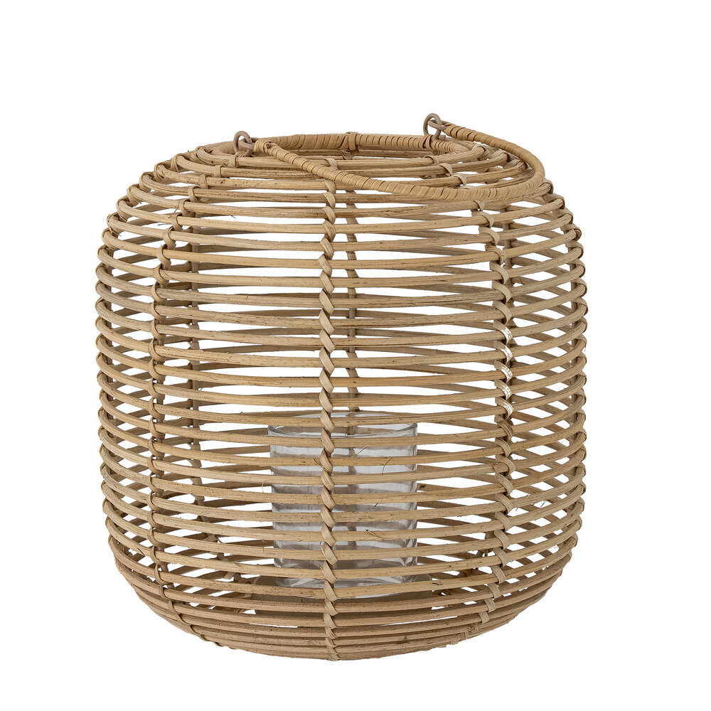 Laterne Nei mit Glas, Rattan